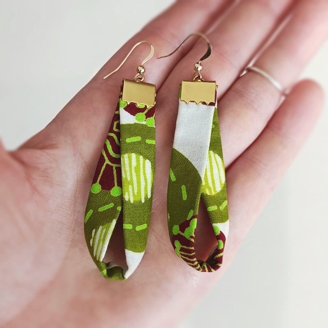 Boucles d'oreilles crochets Wax artisaat