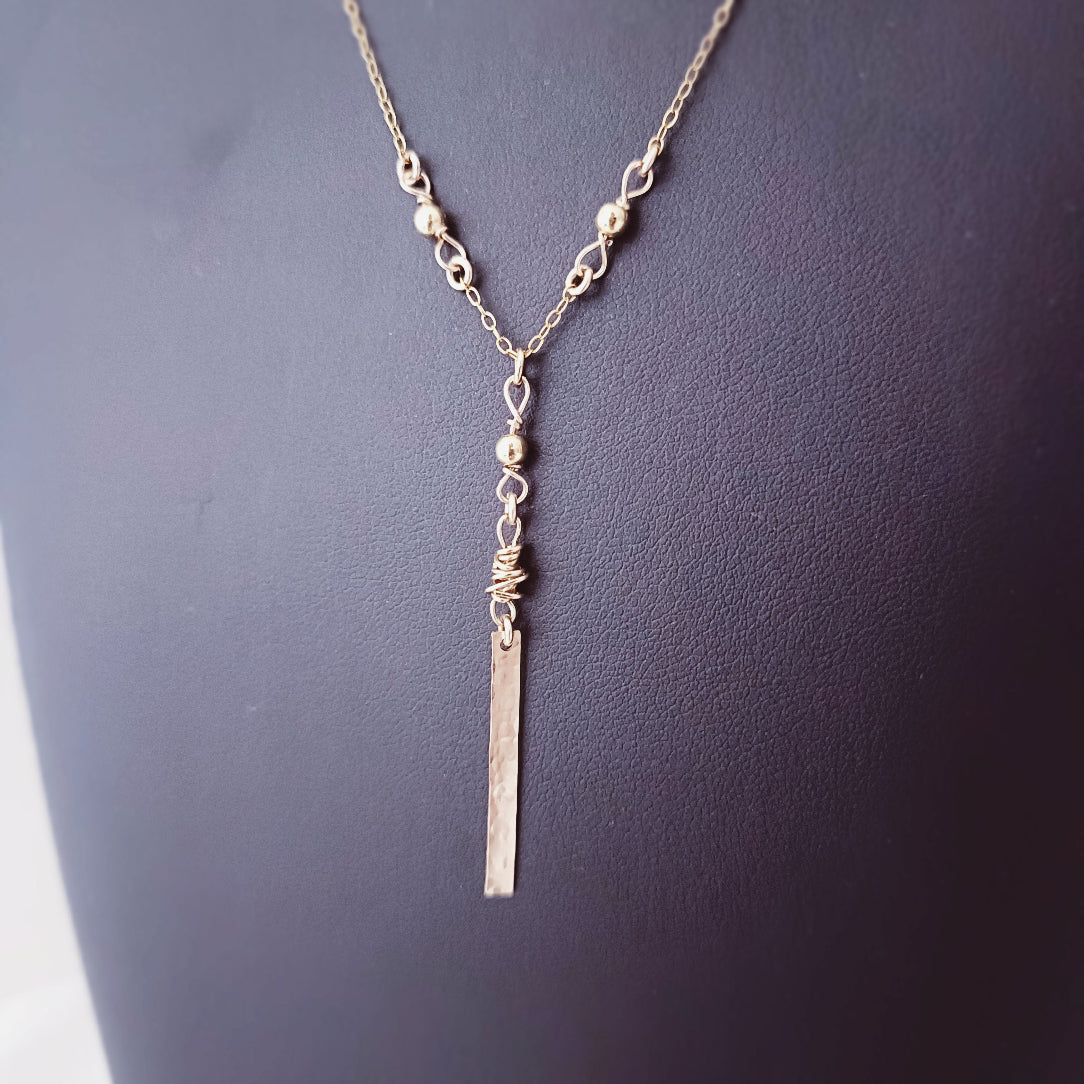 Collier en Or Gold-Filled tressé et martelé