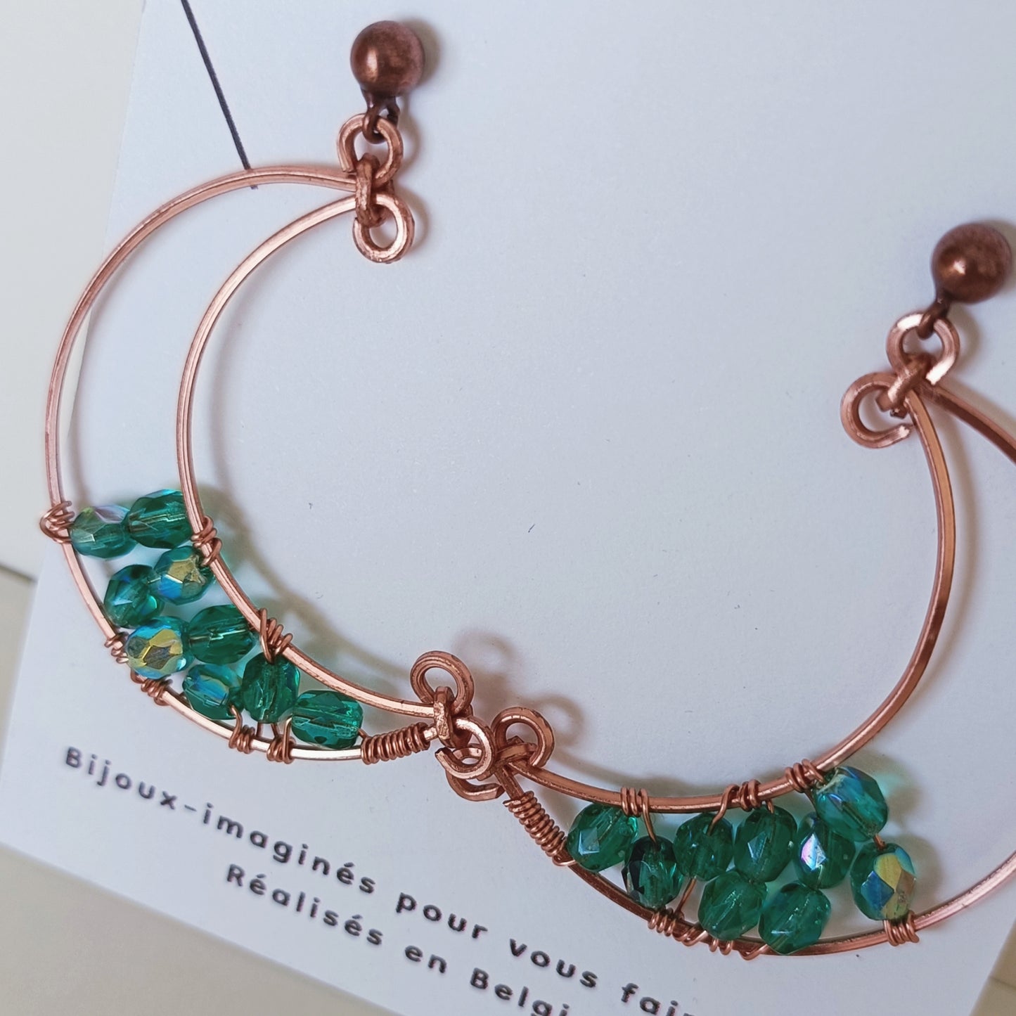 PERLE DE LUNE Boucles d'oreilles - Tressées