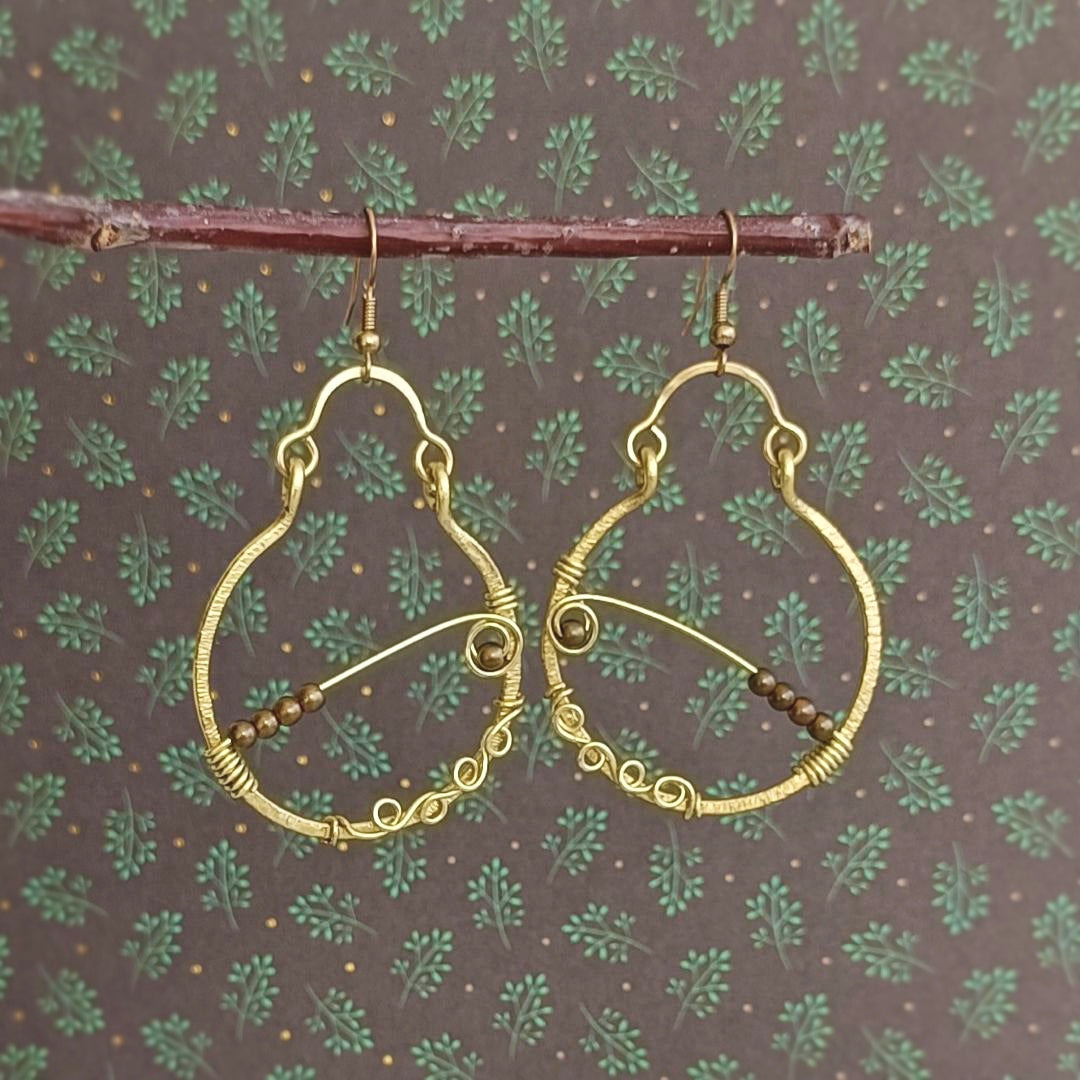 ODE Boucles d'oreilles - Laiton brut