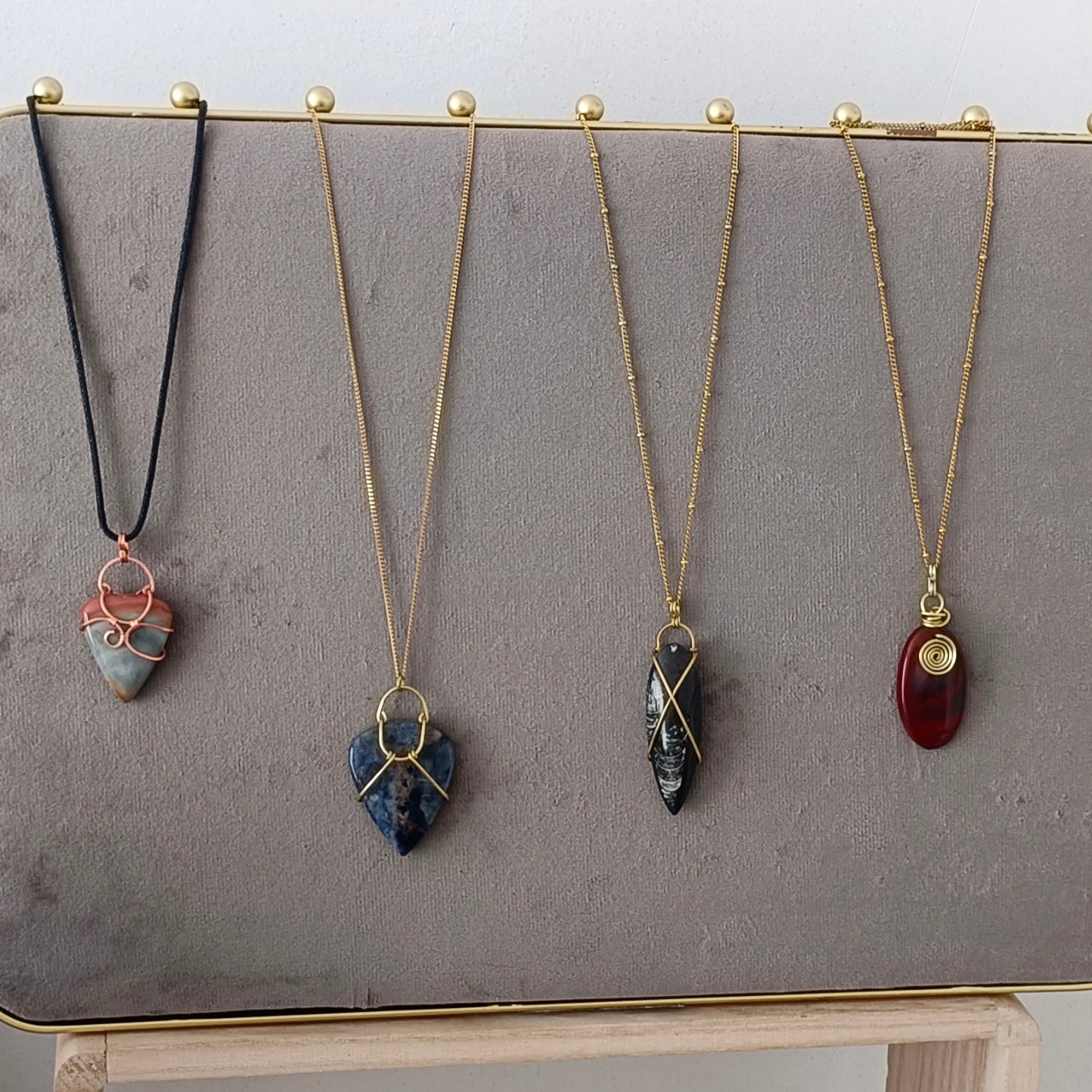 ELISE pendentif tressé - Sodalite