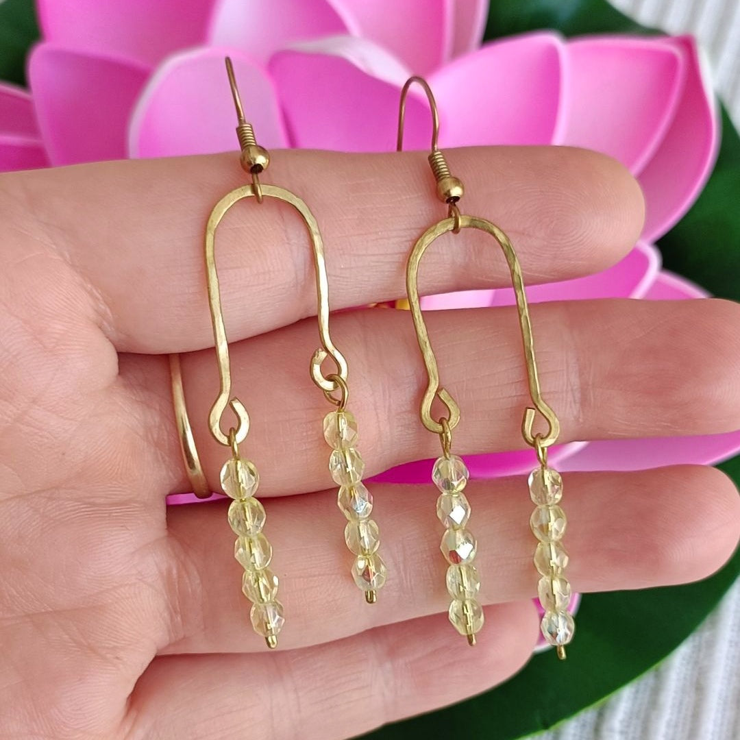 Boucles d'oreilles lumineuses et légères
