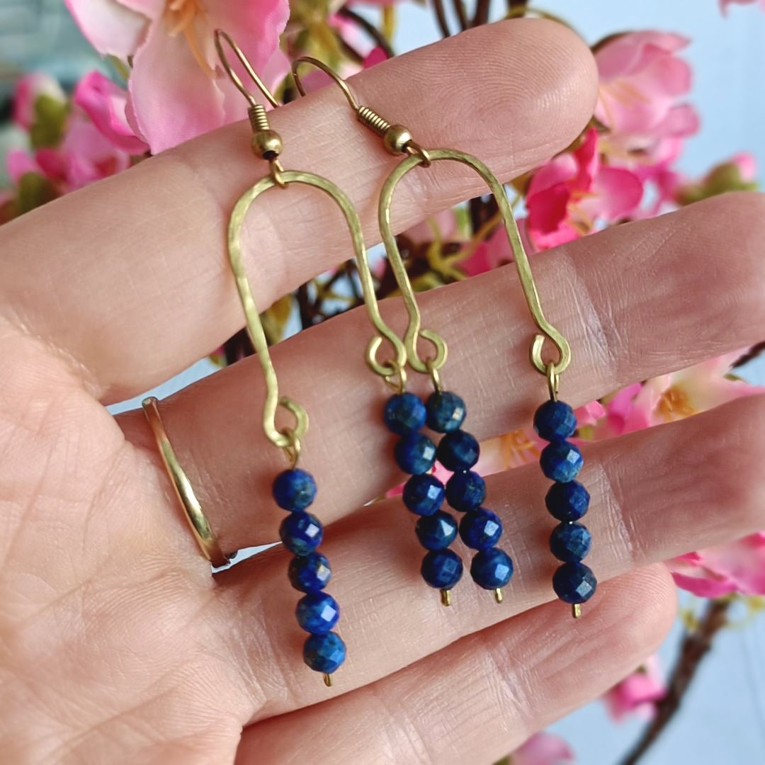 Boucles d'oreilles et lapis lazuli