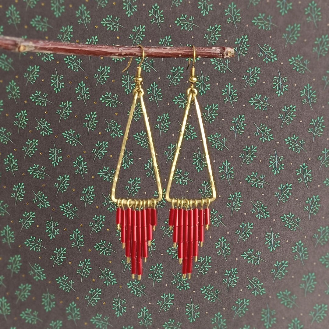 TELMA Boucles d'oreilles - Laiton brut