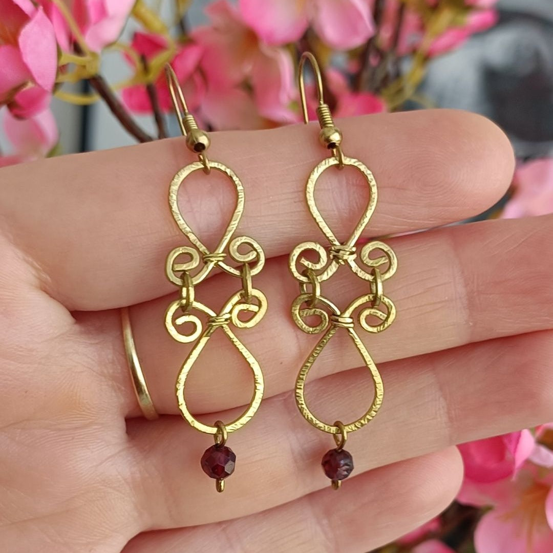 DOHA  Boucles d'oreilles - Laiton brut