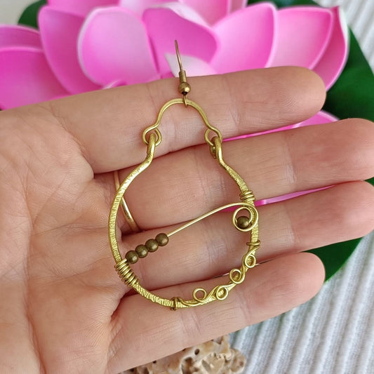 ODE Boucles d'oreilles - Laiton brut