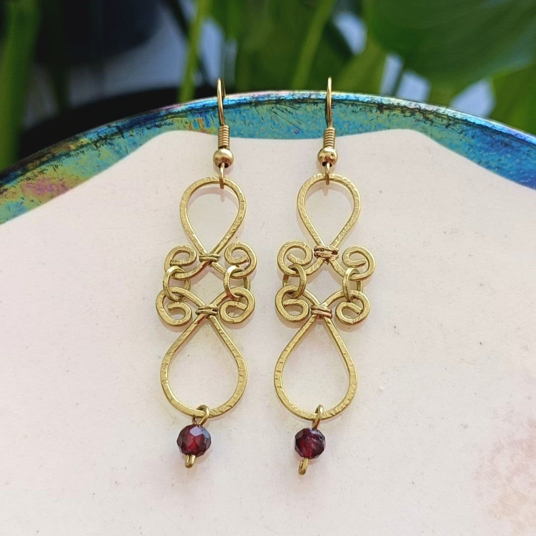 DOHA  Boucles d'oreilles - Laiton brut