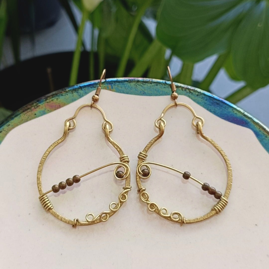 ODE Boucles d'oreilles - Laiton brut