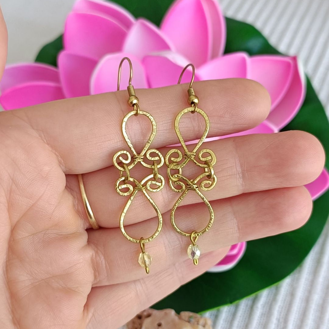 DOHA  Boucles d'oreilles - Laiton brut