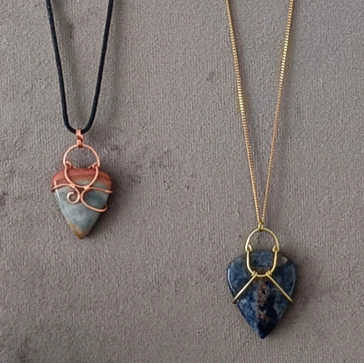 ELISE pendentif tressé - Sodalite