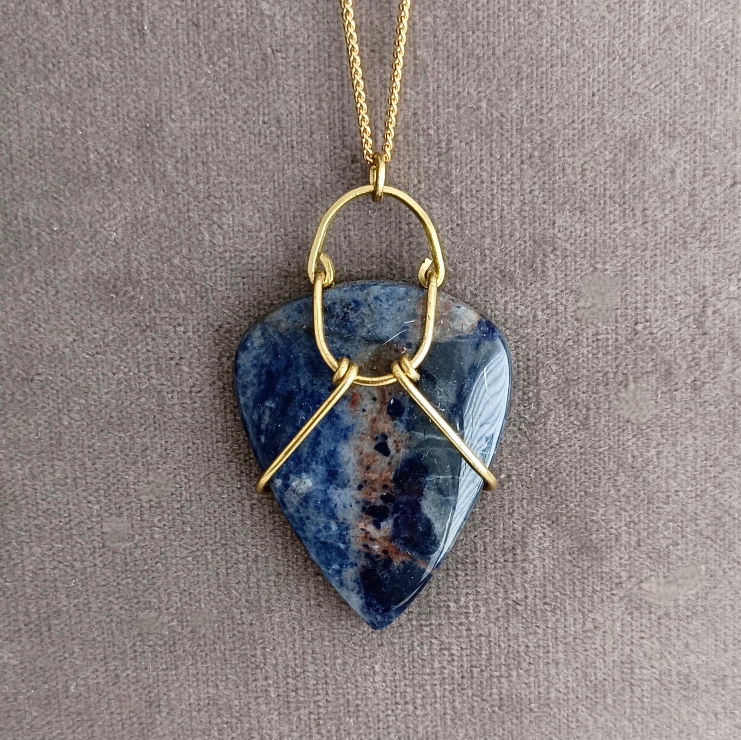 ELISE pendentif tressé - Sodalite