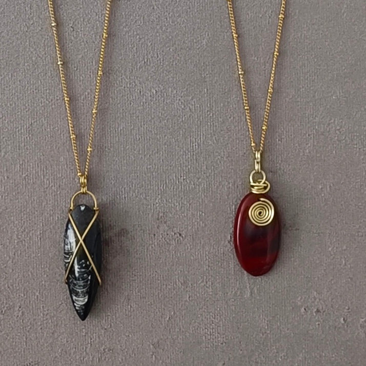 LISON pendentif tressé - Orthoceras