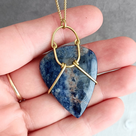 ELISE pendentif tressé - Sodalite