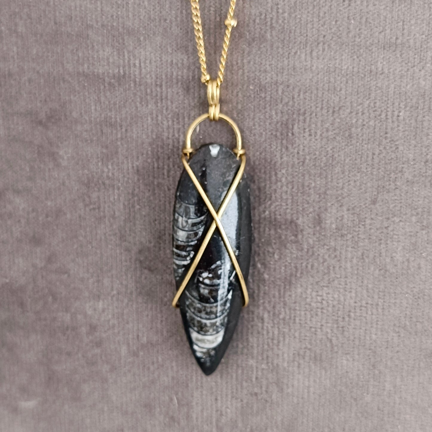 LISON pendentif tressé - Orthoceras