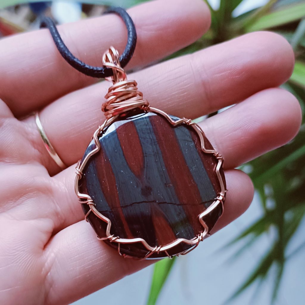 Pendentif Wirewrapping oeil de fer